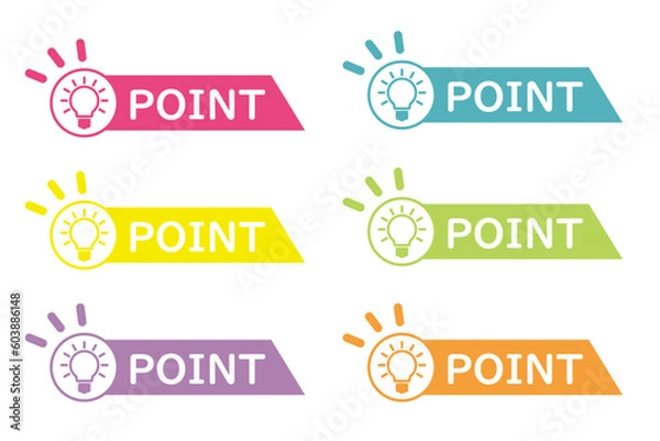 Fototapeta イラスト素材：ポイント,重要,電球,チェック,注目,注意