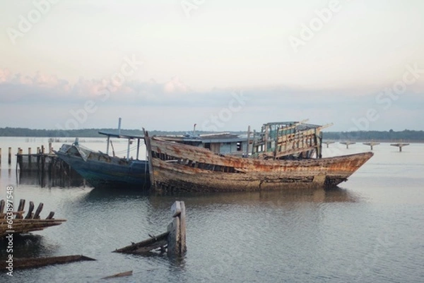 Obraz Shipwreck on the beach