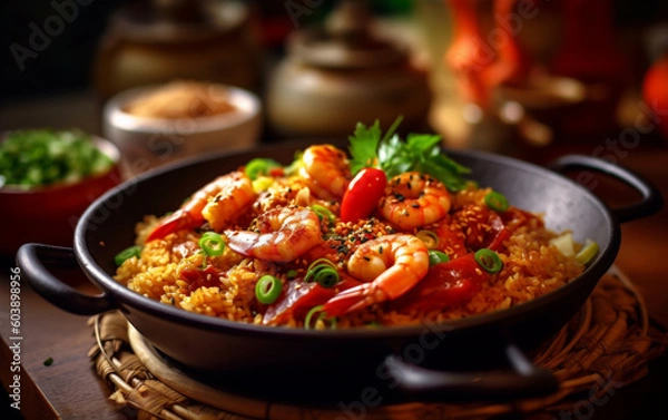 Obraz shrimp with fried rice