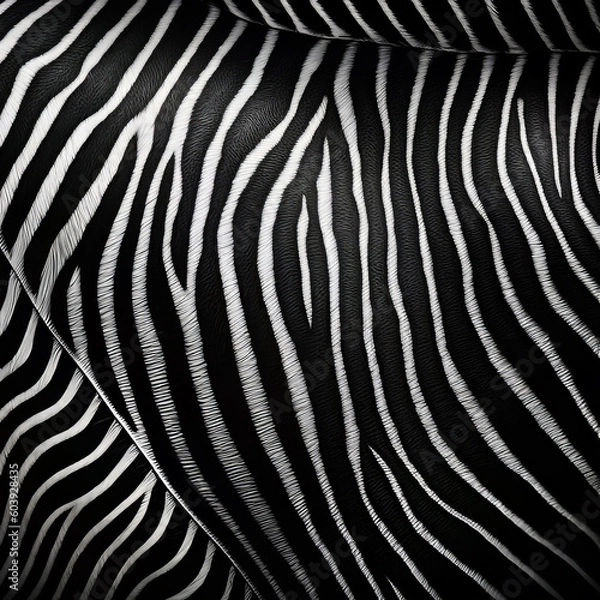 Fototapeta Zebra Animal Print Black and White Skin Pattern