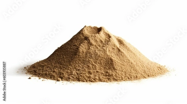 Fototapeta pile desert sand isolated on white background  generative ai