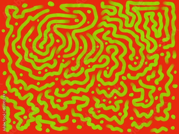 Fototapeta Digital painting of a graffiti pattern
