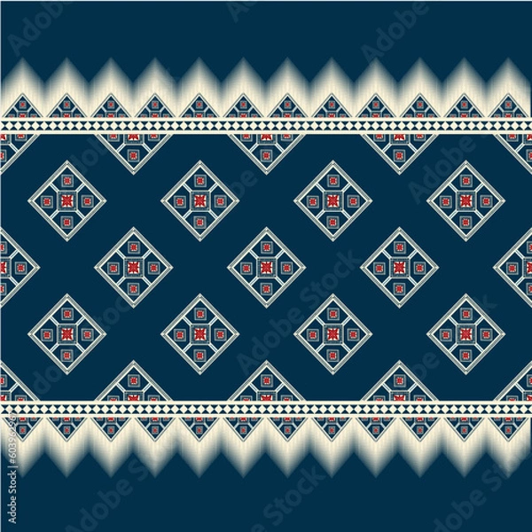 Fototapeta A beautiful Geometric Ornament Ethnic style border design
