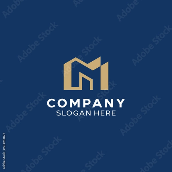 Fototapeta Letter N Simple Modern Logo