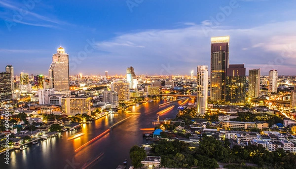 Obraz Bangkok city at night