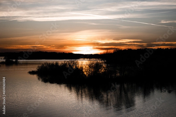 Obraz sunset over lake