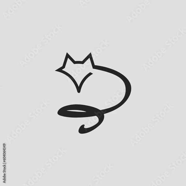 Fototapeta Simple logo design B fox