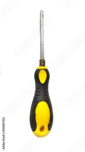 Fototapeta Screwdriver handle tool for maintenance isolated on white background