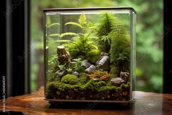 Obraz Enclosure Terrarium, miniature ecosystem