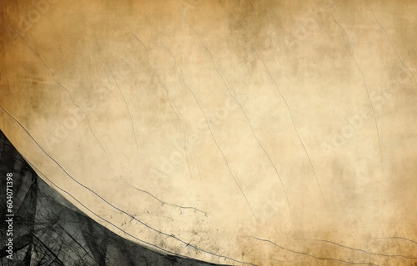 Fototapeta An old paper texture, muted tonalities, aged paper. Generative Ai Illustration.
