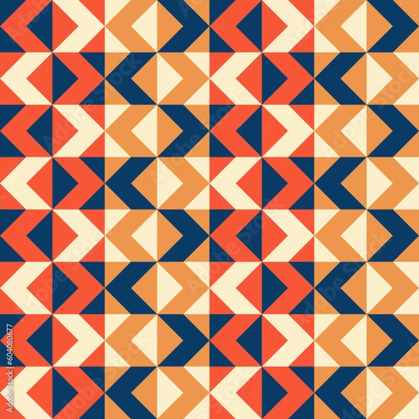 Obraz Abstract colors geometric seamless pattern. Textile stripes pattern.