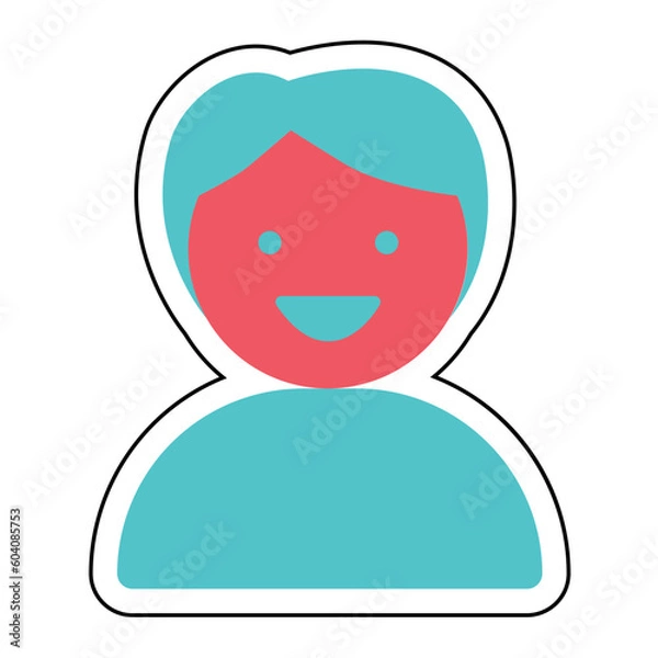Fototapeta Sticker BOY design vector icon design vector line icon svg