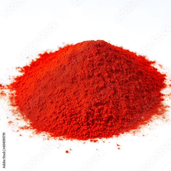 Obraz chili powder on empty white background 