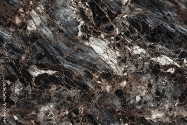 Obraz Marble mineral texture seamless pattern. AI generated.