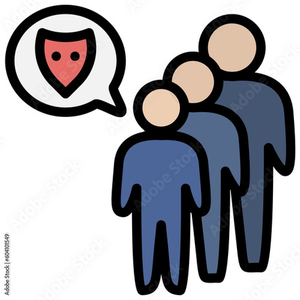 Obraz fake filled outline style icon