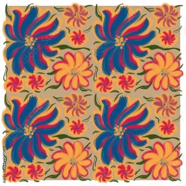 Obraz seamless pattern with flowers
