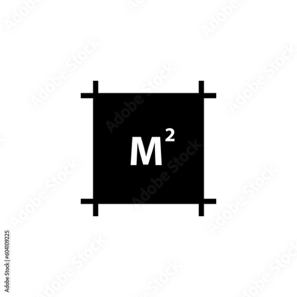 Fototapeta Square meter icon vector logo design template