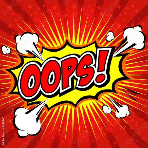 Obraz Oops! - Commic Speech Bubbel, Cartoon