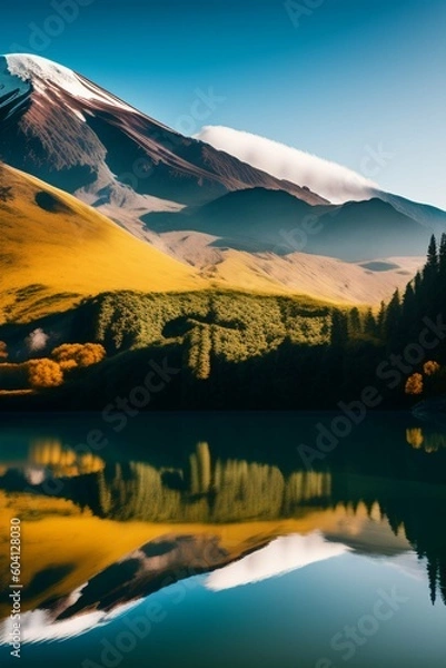 Obraz sunset over the lake