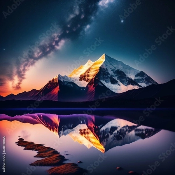 Obraz sunset in mountains