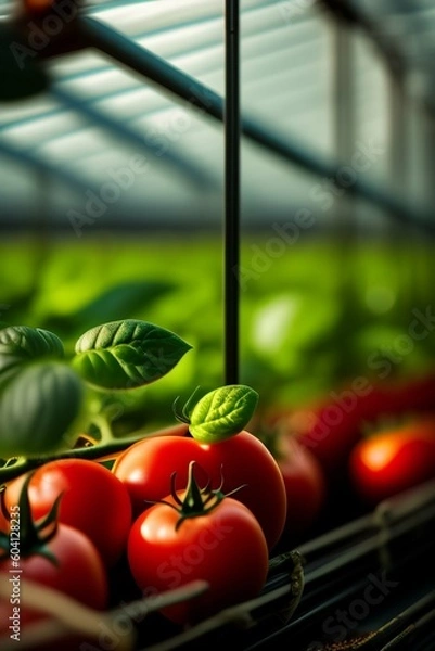 Obraz tomatoes in a greenhouse