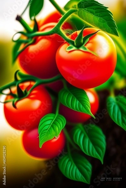 Obraz tomatoes on a vine