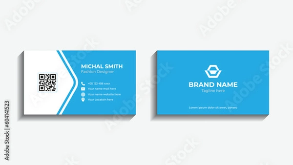 Obraz Double-sided creative business card template. Modern and simple business card design.