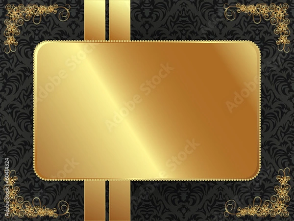 Obraz Gold frame with pattern