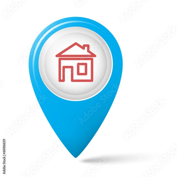 Obraz House on a map index.