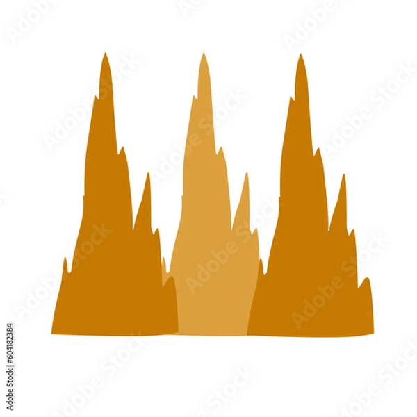 Obraz Flat style stalagmite illustration 