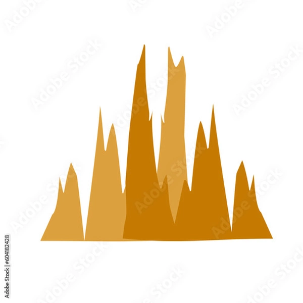 Obraz Flat style stalagmite illustration 