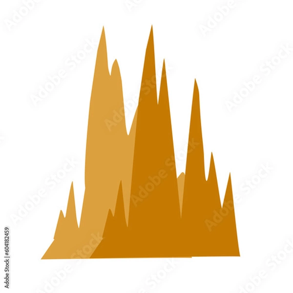 Obraz Flat style stalagmite illustration 
