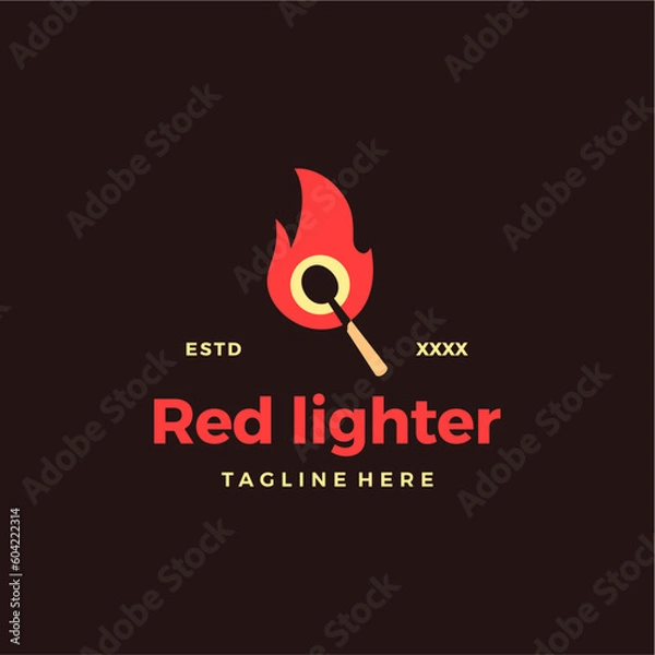 Obraz Lighter flame logo design vector illustration