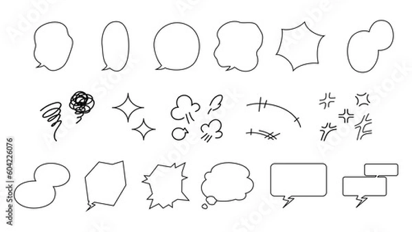 Obraz 漫画の吹き出しセット