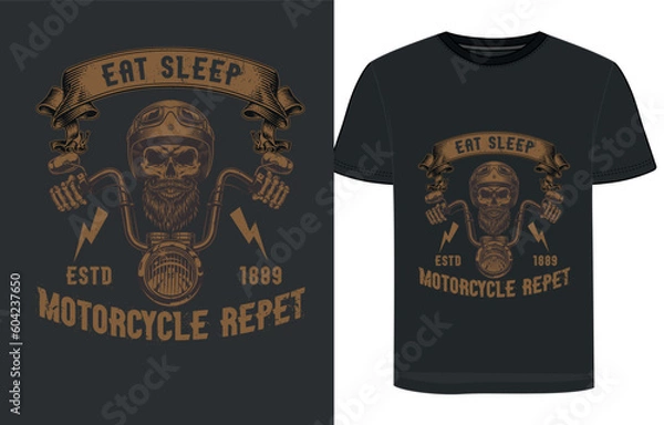 Fototapeta Vintage motorcycle and vector design