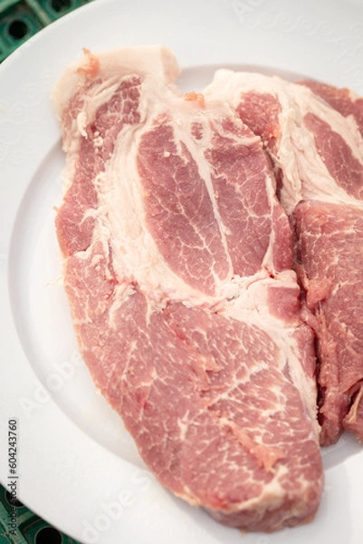Obraz Pork Neck on a plate	