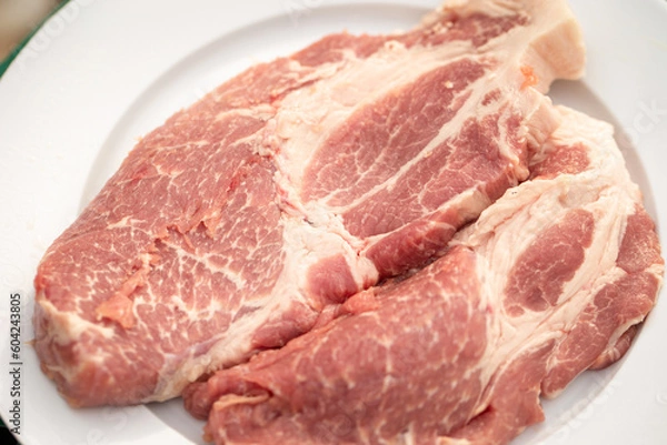 Obraz Pork Neck on a plate	