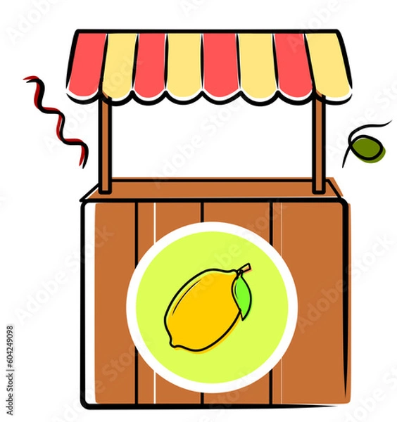 Obraz lemonade stand isolated vector illustration
