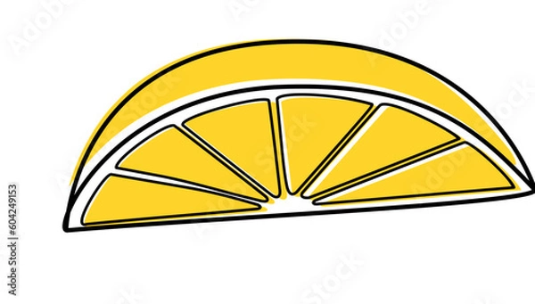 Obraz orange or lemon slice squeeze vector illustration icon
