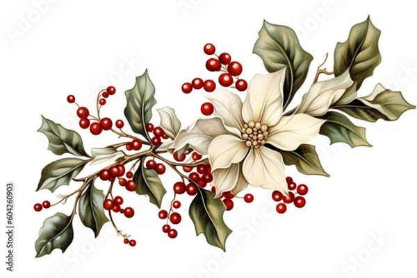 Fototapeta Amazing and classy image of holly flower generated by AI