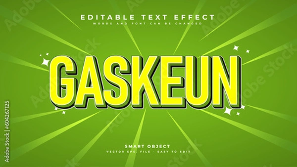 Fototapeta Vector Gaskeun Editable 3D Text Effects Template