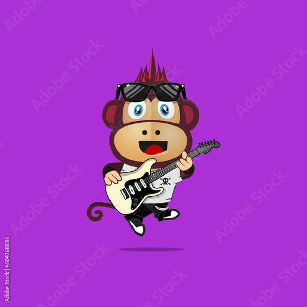 Fototapeta Monkey Rock Mascot