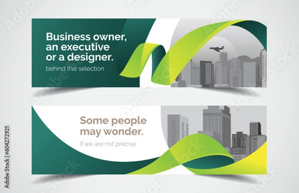Fototapeta Set of modern design - Vector web banners design background or header templates, horizontal advertising business banner.
