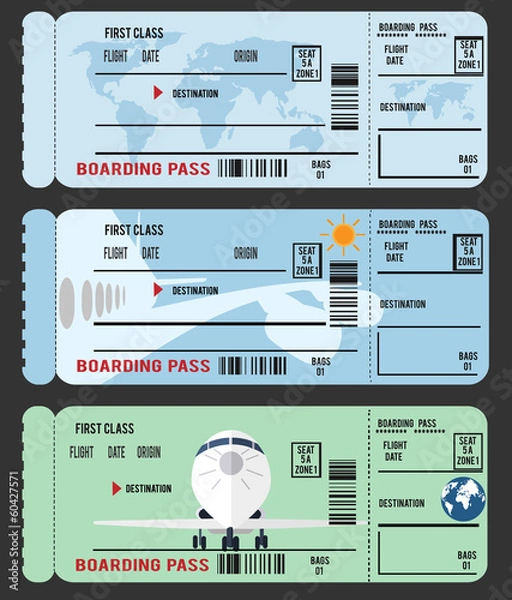 Fototapeta Boarding pass
