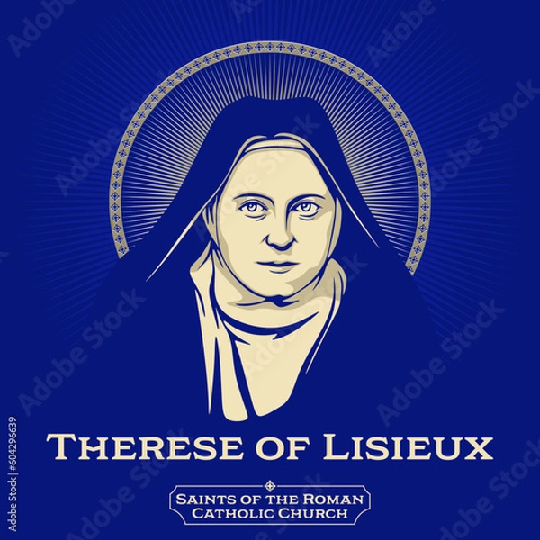 Obraz Catholic Saints. Therese of Lisieux (1873-1897), also known as Saint Therese of the Child Jesus and the Holy Face, was a French Catholic Discalced Carmelite nun who is widely venerated in modern times