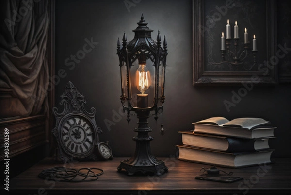 Obraz Antique desk Light - Generative AI