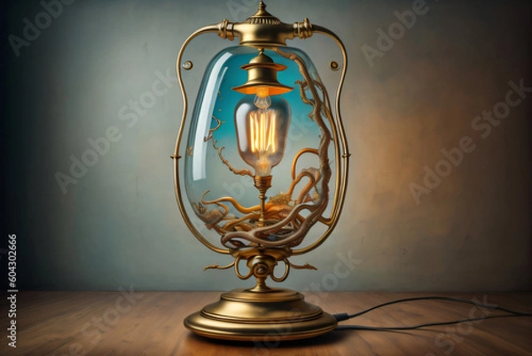 Obraz Antique desk Light - Generative AI