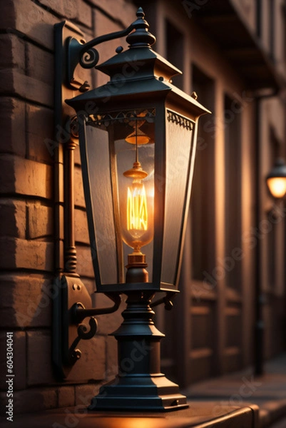 Fototapeta Light in the street - Generative AI