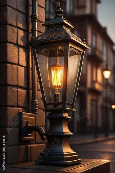 Fototapeta Light in the street - Generative AI
