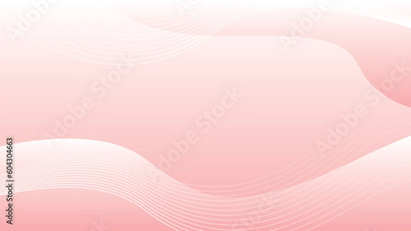 Obraz A vibrant abstract pattern of pink and azure circles, lines, and waves on a bright pink background